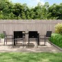 Juego de comedor para jardín 7 piezas ratán sintético y acero de , Conjuntos de jardín - Ref: Foro24-3187028, Precio: 372,68 ...