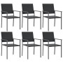 Juego de comedor para jardín 7 piezas ratán sintético y acero de , Conjuntos de jardín - Ref: Foro24-3187028, Precio: 372,68 ...