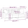 Sofá de 3 plazas con cojines cuero sintético negro 180 cm de , Sofás - Ref: Foro24-3200808, Precio: 306,87 €, Descuento: %