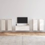 Muebles para TV 5 piezas madera maciza de pino blanco de , Muebles TV - Ref: Foro24-3100215, Precio: 244,37 €, Descuento: %