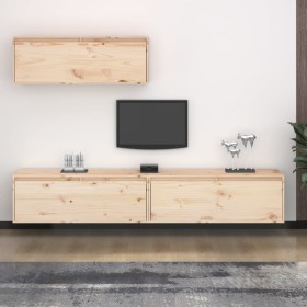Muebles para TV 3 piezas madera maciza de pino de , Muebles TV - Ref: Foro24-3100139, Precio: 210,99 €, Descuento: %