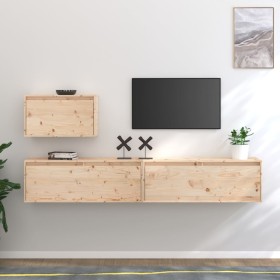 Muebles para TV 3 piezas madera maciza de pino de , Muebles TV - Ref: Foro24-3100274, Precio: 189,07 €, Descuento: %