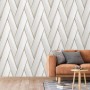 DUTCH WALLCOVERINGS Papel pintado Geometric blanco y dorado de , Papel pintado - Ref: Foro24-442573, Precio: 34,09 €, Descuen...