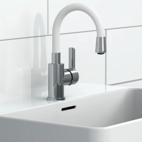 EISL Grifo monomando de lavabo FLEXO blanco cromado de , Grifos - Ref: Foro24-446452, Precio: 85,10 €, Descuento: %