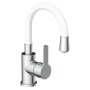 EISL Grifo monomando de lavabo FLEXO blanco cromado de , Grifos - Ref: Foro24-446452, Precio: 85,10 €, Descuento: %