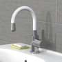 EISL Grifo monomando de lavabo FLEXO blanco cromado de , Grifos - Ref: Foro24-446452, Precio: 85,10 €, Descuento: %