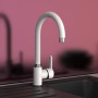 EISL Grifo monomando de cocina DIZIANI cromado blanco de , Grifos - Ref: Foro24-446499, Precio: 74,74 €, Descuento: %