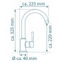 SCHÜTTE Grifo monomando cocina con caño redondo CORNWALL dorado mate de , Grifos - Ref: Foro24-446562, Precio: 93,59 €, Descu...