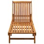 Tumbona de jardín con cojín madera maciza de acacia de , Tumbonas - Ref: Foro24-3061352, Precio: 212,96 €, Descuento: %