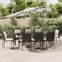 Set de comedor de jardín 9 pzas y cojines ratán sintético negro de , Conjuntos de jardín - Ref: Foro24-3185100, Precio: 776,2...