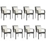 Set de comedor de jardín 9 pzas y cojines ratán sintético negro de , Conjuntos de jardín - Ref: Foro24-3185100, Precio: 776,2...
