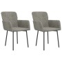 Sillas de comedor 2 unidades terciopelo gris claro de , Sillas de comedor - Ref: Foro24-344779, Precio: 145,27 €, Descuento: %