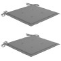 Sillas de jardín 2 uds madera maciza de teca con cojines grises de , Sillas de jardín - Ref: Foro24-3062488, Precio: 203,80 €...