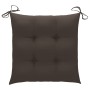 Sillas de jardín 8 uds madera teca con cojines gris taupe de , Sillas de jardín - Ref: Foro24-3072912, Precio: 656,47 €, Desc...