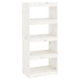 Estantería/divisor de espacios madera pino blanco 60x30x135,5cm de , Librerías y estanterías - Ref: Foro24-808169, Precio: 70...