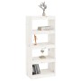 Estantería/divisor de espacios madera pino blanco 60x30x135,5cm de , Librerías y estanterías - Ref: Foro24-808169, Precio: 70...