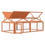 Corral de madera maciza pino marrón 200x112,5x74 cm de , Jaulas y habitáculos para animales pequeños - Ref: Foro24-172300, Pr...