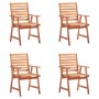 Sillas comedor de jardín y cojines 4 uds madera maciza acacia de , Sillas de jardín - Ref: Foro24-3078330, Precio: 310,80 €, ...