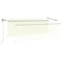 Toldo automático persiana LED sensor de viento crema 4,5x3 m de vidaXL, Toldos - Ref: Foro24-3069452, Precio: 709,30 €, Descu...
