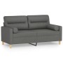 Sofá de 2 plazas con cojines tela gris oscuro 140 cm de , Sofás - Ref: Foro24-3200822, Precio: 227,70 €, Descuento: %