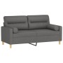 Sofá de 2 plazas con cojines tela gris oscuro 140 cm de , Sofás - Ref: Foro24-3200822, Precio: 227,70 €, Descuento: %