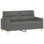 Sofá de 2 plazas con cojines tela gris oscuro 140 cm de , Sofás - Ref: Foro24-3200822, Precio: 227,70 €, Descuento: %
