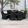 Juego de comedor de jardín 7 piezas con cojines negro de , Conjuntos de jardín - Ref: Foro24-3099544, Precio: 952,66 €, Descu...
