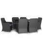 Juego de comedor de jardín 7 piezas con cojines negro de , Conjuntos de jardín - Ref: Foro24-3099544, Precio: 952,66 €, Descu...