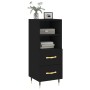 Aparador de madera contrachapada negro 34,5x34x90 cm de , Aparadores - Ref: Foro24-828645, Precio: 66,36 €, Descuento: %