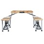 Mesa de camping plegable con 4 asientos acero aluminio de , Mobiliario de camping - Ref: Foro24-47687, Precio: 106,37 €, Desc...