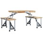 Mesa de camping plegable con 4 asientos acero aluminio de , Mobiliario de camping - Ref: Foro24-47687, Precio: 106,37 €, Desc...