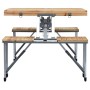 Mesa de camping plegable con 4 asientos acero aluminio de , Mobiliario de camping - Ref: Foro24-47687, Precio: 106,37 €, Desc...