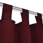 2 cortinas micro-satinadas con trabillas color burdeos, 140 x 245 cm de , Cortinas y visillos - Ref: Foro24-130364, Precio: 3...