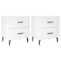 Mesitas de noche 2 uds madera ingeniería blanco 40x35x47,5 cm de , Mesitas de noche - Ref: Foro24-827341, Precio: 91,16 €, De...