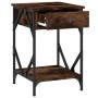Mesita de noche madera contrachapada roble ahumado 40x42x60 cm de , Mesitas de noche - Ref: Foro24-826339, Precio: 47,01 €, D...