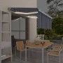 Toldo manual retráctil con persiana y LED azul y blanco 3x2,5 m de vidaXL, Toldos - Ref: Foro24-3069381, Precio: 306,06 €, De...