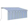 Toldo manual retráctil con persiana y LED azul y blanco 3x2,5 m de vidaXL, Toldos - Ref: Foro24-3069381, Precio: 306,06 €, De...