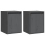 Armario de pared 2 uds madera maciza de pino gris 30x30x40 cm de , Estantes y estanterías - Ref: Foro24-813480, Precio: 52,38...