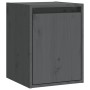 Armario de pared 2 uds madera maciza de pino gris 30x30x40 cm de , Estantes y estanterías - Ref: Foro24-813480, Precio: 52,38...