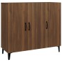 Aparador de madera de ingeniería marrón roble 90x34x80 cm de , Aparadores - Ref: Foro24-817464, Precio: 104,77 €, Descuento: %