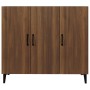 Aparador de madera de ingeniería marrón roble 90x34x80 cm de , Aparadores - Ref: Foro24-817464, Precio: 104,77 €, Descuento: %