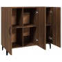 Aparador de madera de ingeniería marrón roble 90x34x80 cm de , Aparadores - Ref: Foro24-817464, Precio: 104,77 €, Descuento: %
