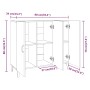 Aparador de madera de ingeniería marrón roble 90x34x80 cm de , Aparadores - Ref: Foro24-817464, Precio: 104,77 €, Descuento: %