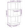 Estantería/divisor de espacios madera pino negro 51x25x101 cm de , Librerías y estanterías - Ref: Foro24-814038, Precio: 48,9...