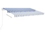 Toldo de pie retráctil manual azul y blanco 300x250 cm de vidaXL, Toldos - Ref: Foro24-3069496, Precio: 322,30 €, Descuento: %
