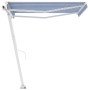 Toldo de pie retráctil manual azul y blanco 300x250 cm de vidaXL, Toldos - Ref: Foro24-3069496, Precio: 322,30 €, Descuento: %