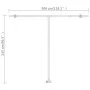 Toldo de pie retráctil manual azul y blanco 300x250 cm de vidaXL, Toldos - Ref: Foro24-3069496, Precio: 320,89 €, Descuento: %