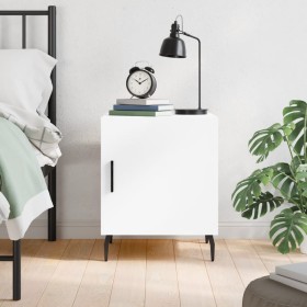 Mesita de noche madera de ingeniería blanco 40x40x50 cm de , Mesitas de noche - Ref: Foro24-827596, Precio: 43,54 €, Descuent...