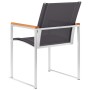 Sillas de jardín 4 unidades textilene y acero inoxidable gris de , Sillas de jardín - Ref: Foro24-46496, Precio: 299,04 €, De...