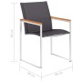 Sillas de jardín 4 unidades textilene y acero inoxidable gris de , Sillas de jardín - Ref: Foro24-46496, Precio: 299,04 €, De...